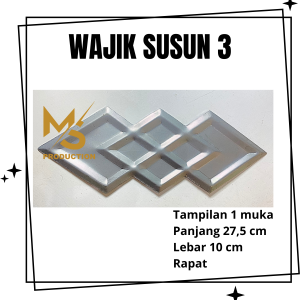 Ornamen Pagar Besi Berkualitas Tampilan 1 Muka Wajik Susun 3 Rapat