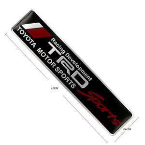 1 Set Toyota TRD Logo Car Reflective Sticker Toyota Racing Crown Aluminum Badge Sticker