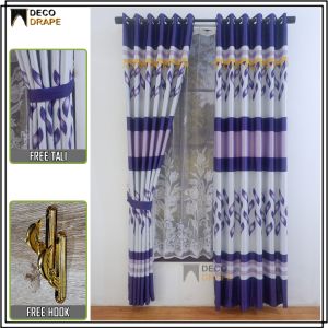 Poni Gorden Atas Pintu Mewah Model Smokering Tinggi 230 cm Kain Blackout import Tebal