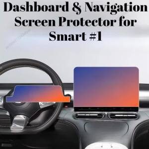 Kail Tempered Glass Screen Protector for Dashboard Navigation Display Fit for Smart # 1 2023-2026 Automotive Interior Stickers 7P3H9