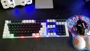 Combo bàn phím chuột gaming G21/G21B giả cơ led 7 chất liệu nhựa ABS bền bỉ dùng chơi game hoặc làm việc