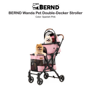 BERND Wanda Pet Double-Decker Stroller and Shopping Cart (lightweight stylish functional for 1-3 pets up to 25 kg)