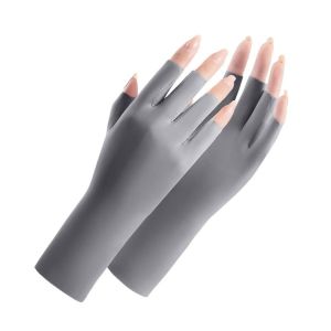 LYMEDIA Protect Finger Skin Sunscreen Gloves Anti -Uv Rays Led Lamp Nail Art Mittens Manicure Radiation Proof Nail Painting Gloves Women