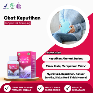 Obat Tuba Palopi Tersumbat - Obat Atasi Penyumbatan Tuba Palopi - Sehat Wanita 50 Kapsul