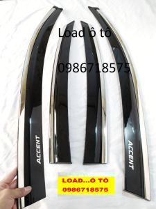 Vè Che Mưa Chỉ Inox Huyndai Accent 2023-2018 Mẫu Đen Cao Cấp Có Chỉ Inox