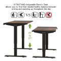 Mxtark 55 inches 1.4M Electric Standing Desk Single Motor Desk  Height Adjustable Stand  Desk Laptop Table Adjustable Desk 140cm Rectangular electric table with  wheels. 