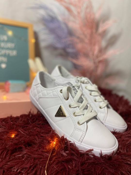 GUESS White Low Top Comfy Sneakers Lazada PH