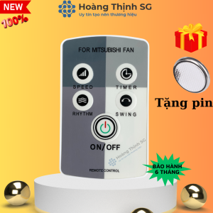 Remote điều khiển quạt MITSUBISHI dùng cho quạt cây và quạt treo tường - Tặng Kèm Pin