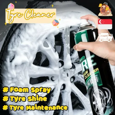[SG] 650ML Tyre Shine ✨ Tyre Cleaner Tyre Foam Spray Rim Cleaner Car Wash Car Wax