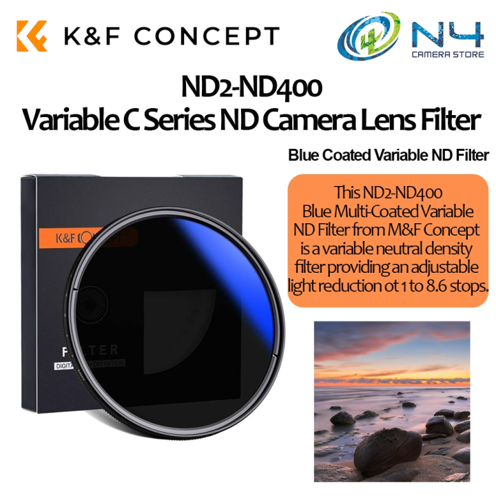 K&F Concept 77mm Variable ND Filter – ND2 To ND400 Adjustable Neutral Density Lens Filter