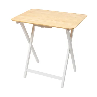 The Woods Tale โต๊ะพับ โต๊ะทำงาน โต๊ะพับอเนกประสงค์ FOLDING TABLE โต๊ะไม้ยางพาราแท้ มีให้เลือก 2 ไซส์ ลายไม้ธรรมชาติ ทำจากไม้แท้ทั้งหมด