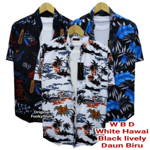 PAKET HEMAT 90RB 3PCS KEMEJA HAWAI MASAKINI KEMEJA PRIA MOTIF PANTAI HEM KASUAL LENGAN PENDEK