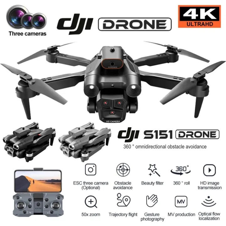 【2024 New product launch】DJI S151 Mini Rc Drone 4K Profesional With ESC ...