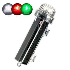 Solar Powered Fishing Net Signal Light LED Waterproof Marine Strobe Lamp with 3 Flashing Modes for Night Fishing Boat Positioning