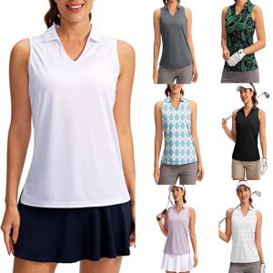 Womens Sleeveless T-Shirt V-Neck Running Top Sports Tanks Top Gym Top Female Quick Drying Workout T-Shirt