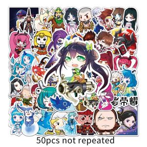 50/56pcs Game Honor Of Kings Cartoon Sticker DIY Decorative Laptop Waterproof PVC Game Sticker