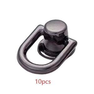 10pcs Bag Hardware Accessories 360°Rotatable D Ring Stud Metal D-Shaped Buckle