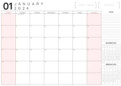 A3 size 2027 or 2028 Calendar Planner for Business School Personal Gifting Giveaways Corporate Planning
