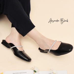 QUINCE Alesandra Sandal Mules Heels 2 Cm