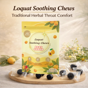 Loquat Soothing Chews | Traditional Herbal Throat Relief | Cough & Breath Freshener | 20 Drops