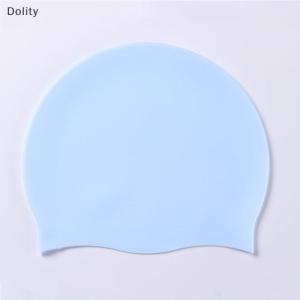 🎄【Special price】Dolity Silicone World Silicone Swimming Cap Men Women Long Hair Waterproof Color High Elastic Adults Swim Pool Hat Diving Hat