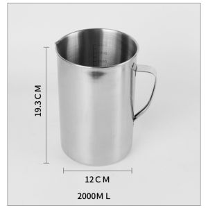 XIAHU Stainless Steel Laboratory Beaker Scale Graduation Large Capacity Espresso Mugs 500ml Graduated Beakers Baking