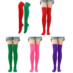 Womens Over Knee High Socks Soild Color Long Socks Women Over Knee Thigh Socks Leg Warmer High Socks for Daily Wear