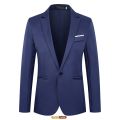 Blazer Men Slim Fit Casual Formal Business Suit Jacket Korean Style Long Sleeve One Button Wedding Tuxedos Coat. 