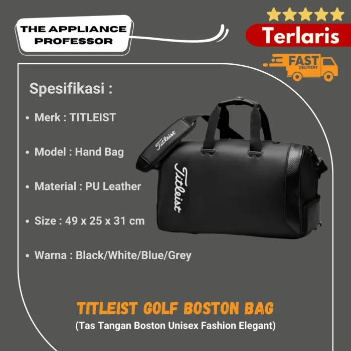 TITLEIST Golf Boston Bag Tas Duffel Boston Unisex Elegant Travel