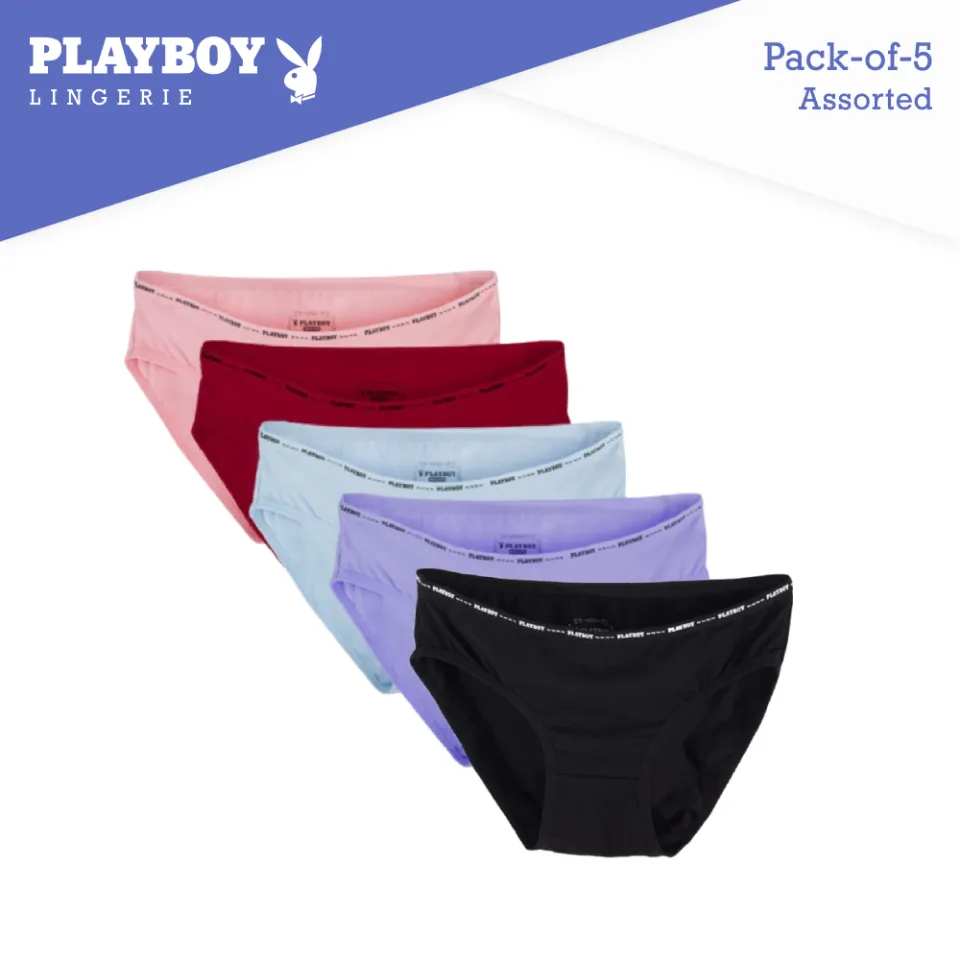 5 Pack Playboy Bunny Cotton Spandex Mini Panties Women s