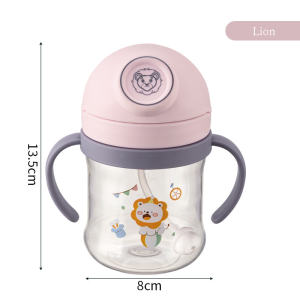 Baby Water Bottle Kids Drinking Bottle Sip Cup Strap Cup Straw Feeding Bottle Water Bottle