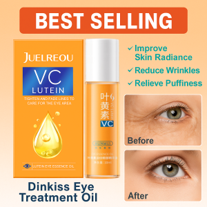 Vitamin C Lutein Firming Eye Serum Oil Lutein Eye Essence Oil Firming Around The Eyes Lightening Eye Wrinkles Hydrating Vegan Collagen Eye Serum Dark Circles Repair Eye Essence Anti-rinkle And Fine Line Eye Care 精华油