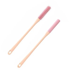 JON09 2Pcs Soft Toe Gap Cleaning Brush Handled Creative Silicone Toe Brush Durable Ergonomic Foot Cleaning Tool Foot Cleaner