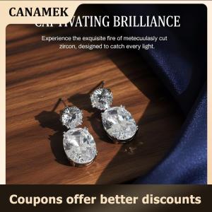 【 CANAMEK 】 Multicolor Rhinestone Drop Earrings Women Elegant Statement Jewelry Long Accessories For Night Out Gift