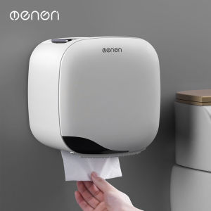 Hộp đựng giấy vệ sinh hình bầu khoan chứa rộng A1613 cao cấp - Kệ nhà tắm đa năng dán tường siêu dính - Hộp giấy 2 tầng chống nước