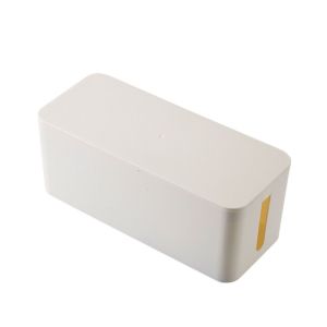 JEHUA Nhựa 1 cái Đen Chống bụi Trắng Ẩn Vỏ ổ cắm điện Thùng Lưu Trữ đường dây Vỏ dây Hộp đựng cáp