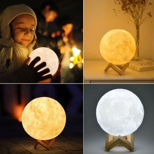 T.Ph Moon Light Night  Lamp 10cm Battery-Powered Moon Lamp - Suitable for your Bedroom Study Room Living Room and etc. - Silicone Made of Soft Material Eco-Friendly and Not Easy to Break Energy-Saving and Easy to Open and Turn Off - Warm Yellow