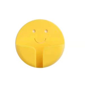 Polymer Smile Wall-Cap Plug Organizer Self-Adhesive Cable Management Accessory for Home & Office