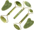 Jade Gua Sha Facial Massager Set - 5 in 1 Skin Care Tools With Roller and Massager. 