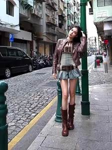 Vcruan Genuine Leather Chunky Heel Martin Boots Womens Western Cowboy Boot Womens R High Belt Buckle Knight Boots