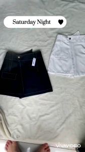 Quần Short Nữ Cạp Cao Giả Váy Kẻ Viền Chỉ Nổi Tôn Dáng Cực Đẹp VV1