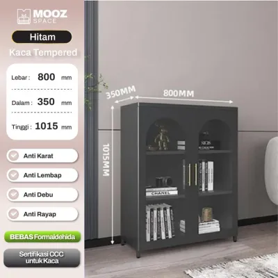 [PROMO 8.8] Lemari Hias Kaca Ruang Tamu - Rak Display Besi untuk Pajangan & Koleksi