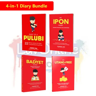 4in1 Diary Bundle book Ipon Pulubi Badyet Utang Free Diary by Chinkee tan financial books #B1