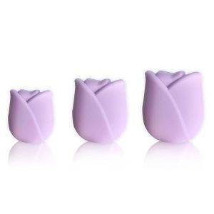 SUTONGXUE 3Pcs Bảo vệ lông bàn chải Bọc cọ trang điểm silicon Chống bụi Hình hoa Nắp bảo vệ cọ trang điểm Phổ thông Di động Bảo vệ cọ trang điểm Bộ cọ trang điểm