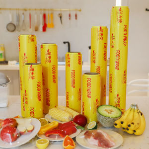 PVC Food Wrap Cling Large Roll Cling Film for Kitchen Household Supermarket Fruit and Vegetable Cold Storage