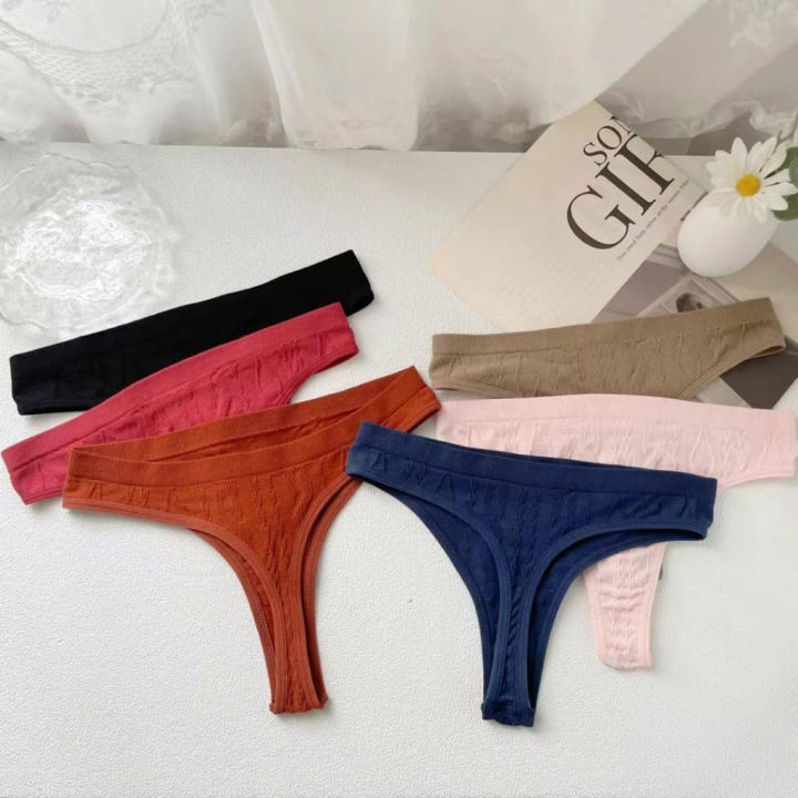 NIMALL Ladies Fashion Panties T-back Sports Panties Sexy Mid Waist Thong