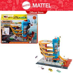 Matchbox Action Drivers Transportation Center With A 1:64 Scale Taxi Boat & Helicopter Plus A Food Vendor Accessory (3 Vehicles 1 Accessory)