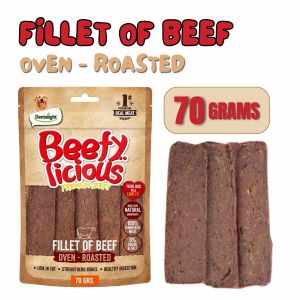 70g Dentalight Beefy Licious Dog Dogs All Stages Adult Puppy Real Meat Jerky Pet Treat Healthy Snack