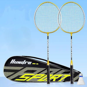 2pcs Badminton Racket Set Professional Double Racket With Free Shuttlecock For Student Beginners