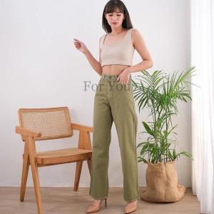 SISTERJEANS - Celana Loose Jeans Wanita High Waist Panjang Non Stretch [DIRA]